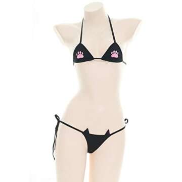 SINGUYUN Womens Sexy Micro Bikini Anime Costume Set
