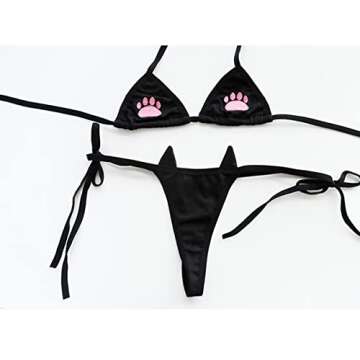 SINGUYUN Womens Sexy Micro Bikini Anime Costume Set
