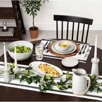 Reactive Glaze Dinnerware Collection - Hearth & Hand with Magnolia (Set of 4, Gray Dinner Plate)