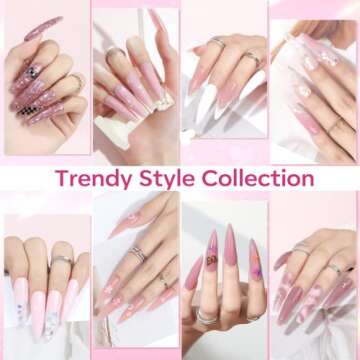 Modelones Poly Nail Gel Kit with 8 Colors & Nail Lamp