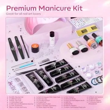 Modelones Poly Nail Gel Kit with 8 Colors & Nail Lamp
