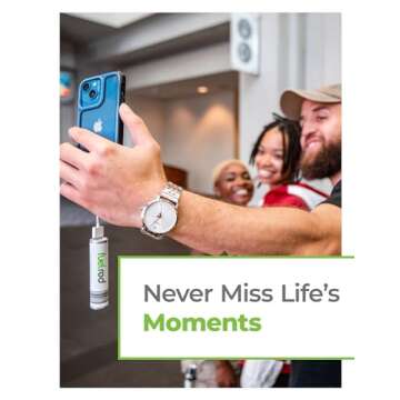 FuelRod Portable Charger Kit, with One Extra Set of Cables & Adaptors, Compatible with All Tablets, Smart Phones, Rechargeable Backup Power Bank, SWAP for Charged Rod at Kiosk