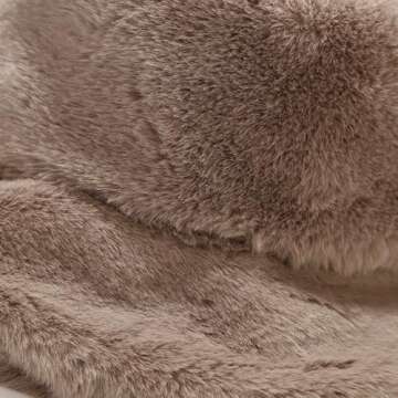 Umeepar Winter Faux Fur Fuzzy Bucket Hat Fluffy Warm Hat for Women Men (US, Alpha, One Size, Beige)