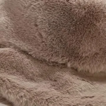 Umeepar Winter Faux Fur Fuzzy Bucket Hat Fluffy Warm Hat for Women Men (US, Alpha, One Size, Beige)