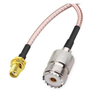 DHT Electronics Handheld Antenna Cable for Wouxun Baofeng Quasheng Linton - Adapter for UHF Base and...