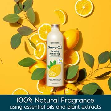 Grove Co. Eco-Friendly Foaming Hand Soap Set with Reusable Dispenser and Sleeve