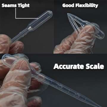 Zkupanx 100 PCS 3ML Pipette Droppers for All Needs