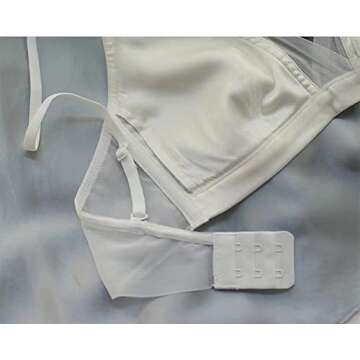 SilRiver Silk Satin Wire-Free Bralette for Women