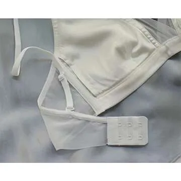 SilRiver Silk Satin Wire-Free Bralette for Women