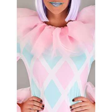 Fun Costumes Pastel Diamond Clown Women's Jumpsuit - Medium Pink