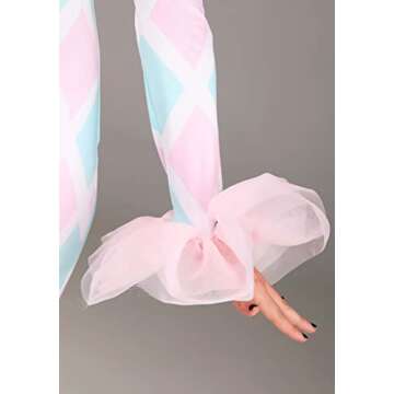 Pastel Diamond Clown Jumpsuit for Women - Medium Pink