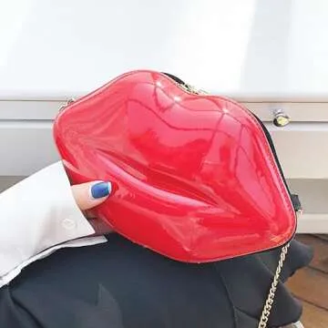 LoveWLC Lip Purse Women Lip-Shaped Lip Crossbody Bag