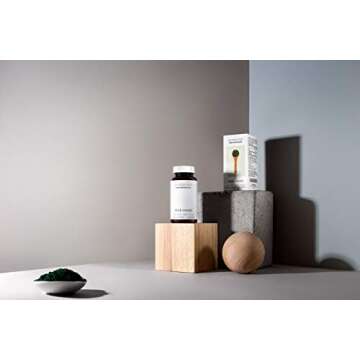 Think Remedy Fresh Water Algae Capsules - Chlorella Spirulina Pills for Detoxification - Potent Chlorophyll - Organic Powder Supplement - 60 Capsules - Optimal 50/50 Blend