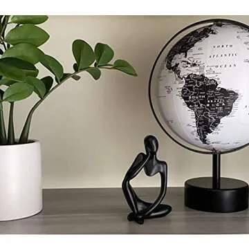 Thinker Statue Abstract Art Sculpture Home Decorations for Home Decor Modern Office Shelf Desktop (B...