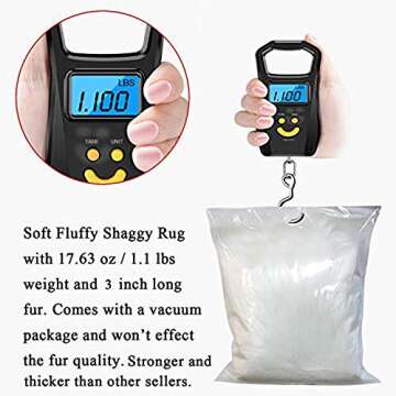 LOCHAS Deluxe Super Soft Fluffy Shaggy Home Decor Faux Sheepskin Rug for Bedroom Floor Sofa Chair, Chair Cover Seat Pad Couch Pad Area Carpet, 2ft x 3ft, Ivory White