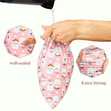 10x13 100 Pcs Santa Face Designer Poly Mailers, Ohuhu Christmas Shipping Mailer Bags Sealed Christmas Holiday Gifts Bag Xmas Mailer Packages with Self Adhesive Strip, Pink