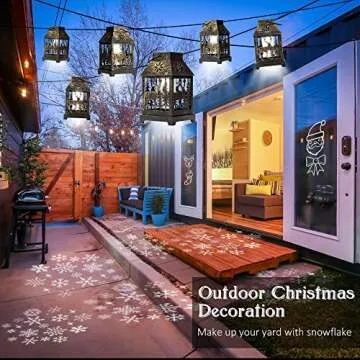 HueLiv 22FT Snowflake Projector String Lights for Christmas