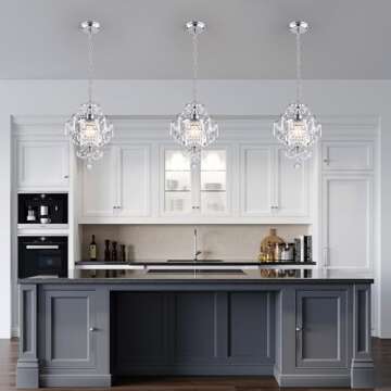 FLSFU Mini Crystal Chandelier Light for Elegant Spaces