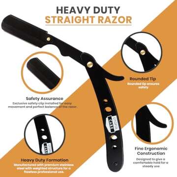 Utopia Care Professional Straight Razor for Men - Safe & Durable