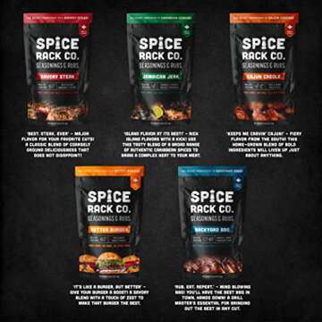 Spice Rack Co. BBQ Seasonings And Rubs - Gourmet Seasoning Set for Grilling