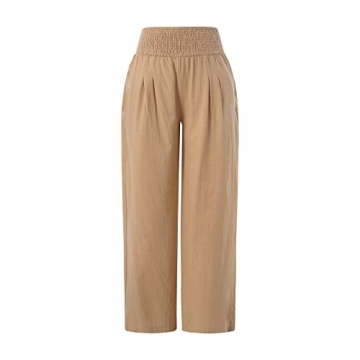 Stylish Amiblvowa Linen Wide Leg Palazzo Pants for Women