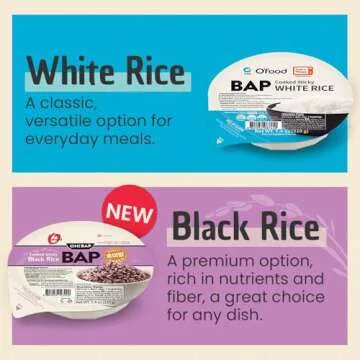 O'Food BAP Instant Rice (Pack of 12), Korean Cooked White Rice, Microwavable, Gluten-Free Sticky Ric...