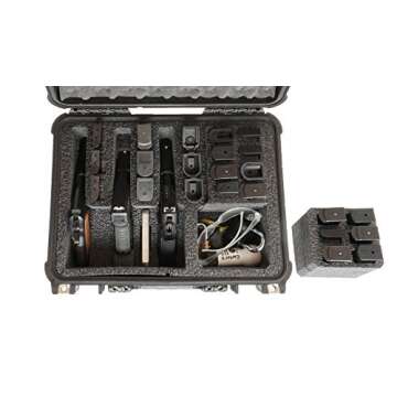 Case Club 3 Pistol & Accessory & Up to 23 Magazines Pre-Cut Waterproof Case with Silica Gel to Help Prevent Gun Rust (Gen 2)