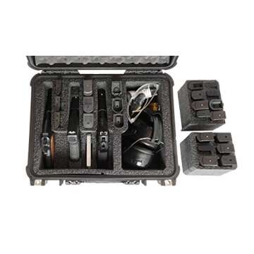 Case Club 3 Pistol & Accessory & Up to 23 Magazines Pre-Cut Waterproof Case with Silica Gel to Help Prevent Gun Rust (Gen 2)