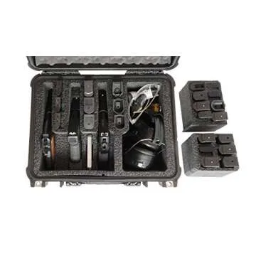 Case Club 3 Pistol & Accessory & Up to 23 Magazines Pre-Cut Waterproof Case with Silica Gel to Help Prevent Gun Rust (Gen 2)