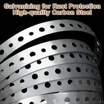 AxiSculpt Galvanized Metal Pipe Strap 3/4-Inch x 100-Feet 24-Gauge for Pipe Support Hanging and Flexible Trimming with Holes