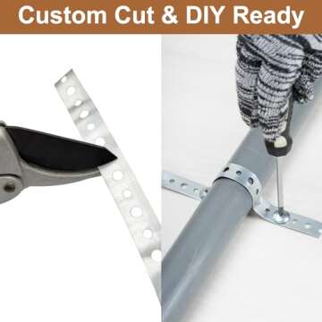AxiSculpt Galvanized Metal Pipe Strap 3/4-Inch x 100-Feet 24-Gauge for Pipe Support Hanging and Flexible Trimming with Holes