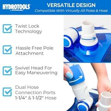 Hydrotools Clear Pool Vacuum Head for Effortless Cleaning