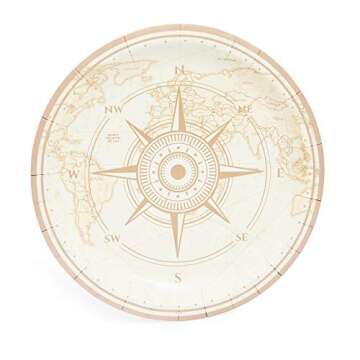 BLUE PANDA A New Adventure Begins Paper Party Plates for Baby Showers (7 in, 80 Pack)