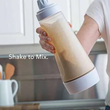 Whiskware Pancake Art Kit, 1 Batter Bottle, 2 Silicone Pancake Molds, and 2 BlenderBall Wire Whisks, Durable, No-Mess Breakfast, BPA Free, Dishwasher Safe, Dinosaur and Person Designs