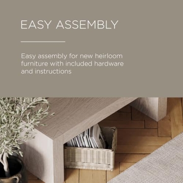 Maven Lane Zeno Wooden Backless Bench for Modern Spaces