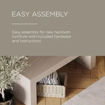 Maven Lane Zeno Wooden Backless Bench for Modern Spaces