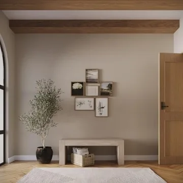 Maven Lane Zeno Wooden Backless Bench for Modern Spaces