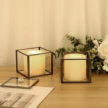 Hipiwe Glass Qtip Holder Dispenser 2-Tier Stackable Apothecary Jar with Lid Clear Bathroom Containers Cotton Ball & Swab Canister Vanity Organizer for Q-tip, Cotton Round, Floss, Makeup Pads