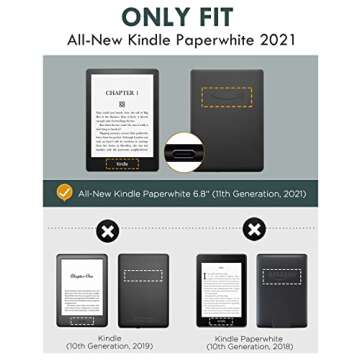 MoKo 2-Pack Screen Protector for 6.8" Kindle Paperwhite (11th Generation-2023/2021) and Kindle Paper...