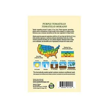 Seeds of Change Organic Purple Tomatillo Seeds for Gardening