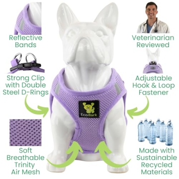 EcoBark Teacup Dog Harness - Lightweight Mesh for Small Dogs