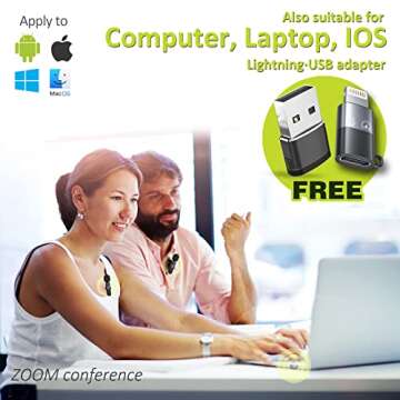 Aisizon Wireless Lavalier Mic for Android and iPhone 15