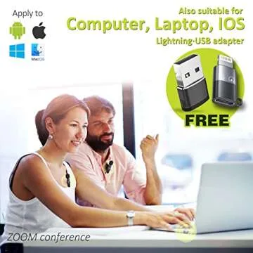 Aisizon Wireless Lavalier Mic for Android and iPhone 15