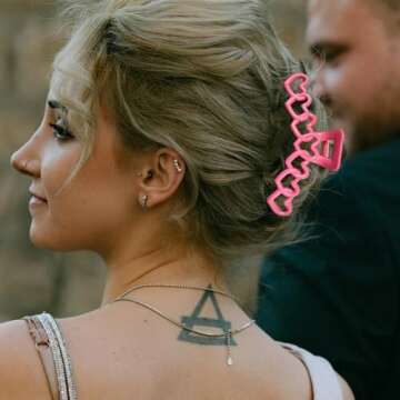 Firopia Heart Hair Claw Clips for Women - Strong Hold