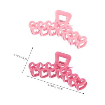 Firopia Heart Hair Claw Clips for Women - Strong Hold