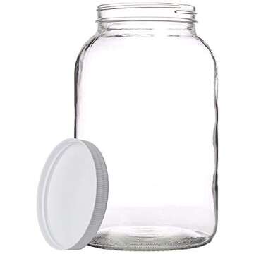 Kombucha Starter Kit - The All Inclusive Brew Your Own Kombucha at Home Kit- Fresh Kombucha SCOBY, Durable Glass 1 Gallon Mason Jar, Temp Strip, PH Tests and Funnel