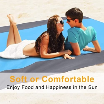 Gusgopo Beach Blanket Waterproof Lightweight Oversized Mat