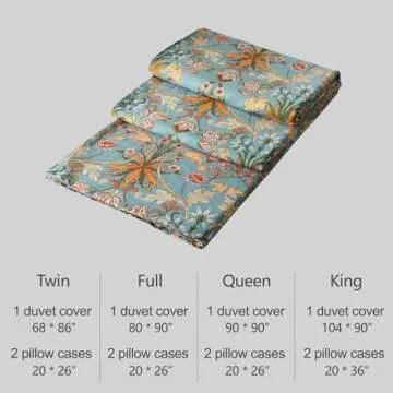 VM VOUGEMARKET Gold Duvet Cover Queen,Medallion Paisley Print Bedding Set 400 Thread Count Percale Cotton Vibrant Bohemian Pattern Quit Cover with Zipper Closure