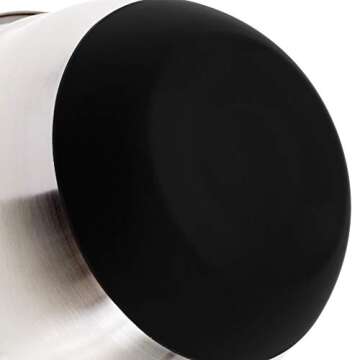 Lake Industries Stainless Steel Mixing Bowls (5 Piece Set) - Black Non-Slip Base - Easy to Clean, Premium Nesting Bowls (1.5 2.0 2.5 3.5 & 7.0 QT)