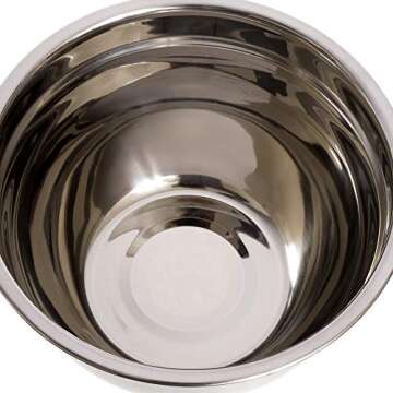 Lake Industries Stainless Steel Mixing Bowls (5 Piece Set) - Black Non-Slip Base - Easy to Clean, Premium Nesting Bowls (1.5 2.0 2.5 3.5 & 7.0 QT)